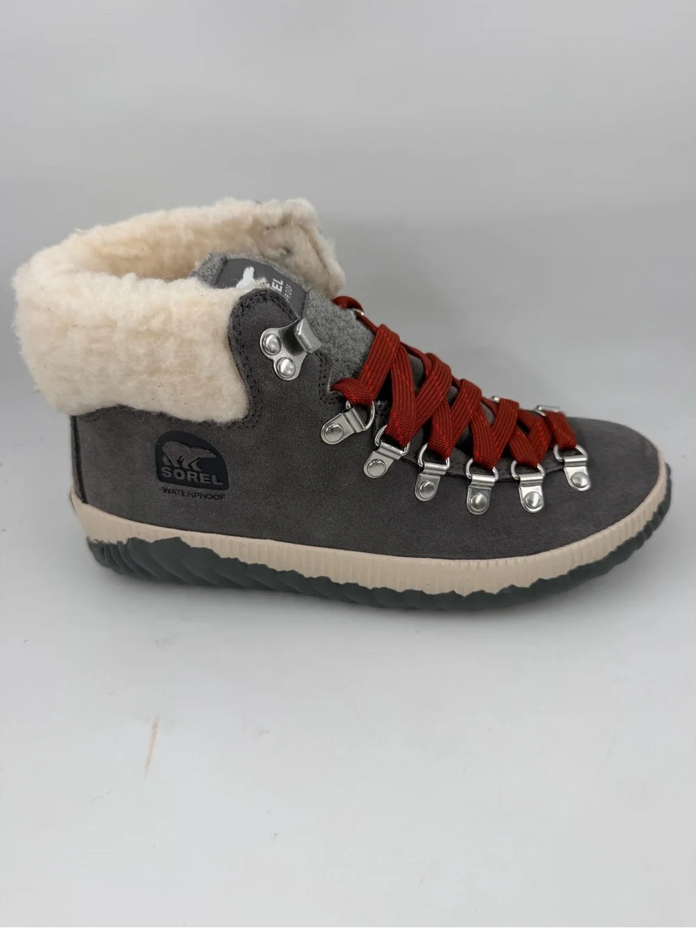 Sorel Women’s Out N About Plus Conquest -SZ 6- Grey Suede Winter Snow Boots